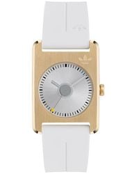 adidas - Rectangular Dial Silicone Strap Watch, 31Mm - Lyst