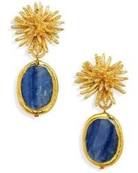 Karine Sultan - Kyanite Starburst Clip-On Drop Earrings - Lyst
