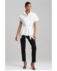 Natori - Kumo Embroidery Wrap Shirt With Applique - Lyst