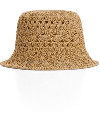 Mango - Woven Straw Bucket Hat - Lyst