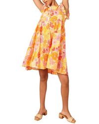 Petal & Pup - Zuma Floral Cotton Babydoll Dress - Lyst
