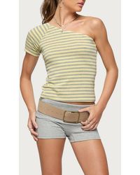 Edikted - Eulia One-Shoulder Stripe Top - Lyst