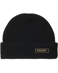 Burberry - Logo Wool Beanie - Lyst