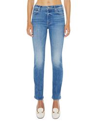 Mother - The Rascal Hover High Waist Straight Leg Jeans - Lyst