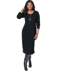 Jessica London - Scoop-Neck Sweater Dress - Lyst