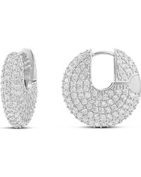 SHYMI - Pavé Button Earrings - Lyst