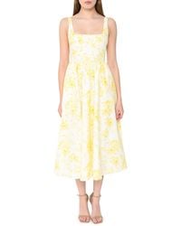 Wayf - Desi Floral Print Sleeveless Stretch Cotton Maxi Dress - Lyst