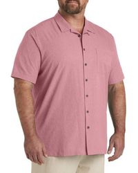 Oak Hill by DXL - Big & Tall Solid Camp Shirt - Lyst