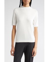 Lafayette 148 New York - Mock Neck Short Sleeve Sweater - Lyst