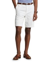 Polo Ralph Lauren - Flat Front Stretch Twill Chino Shorts - Lyst