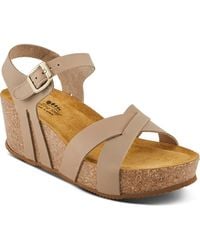 Spring Step - Burton Ankle Strap Platform Wedge Sandal - Lyst