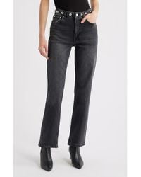Rails - Topanga Studded High Waist Straight Leg Jeans - Lyst