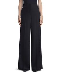 Lafayette 148 New York - Thames High Waist Wide Leg Stretch Wool Pants - Lyst