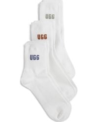 UGG - Quinlin Logo Quarter Socks 3-Pack - Lyst