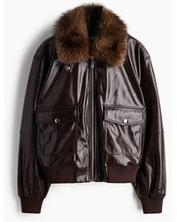 H&M - Detachable-Collar Coated Jacket - Lyst