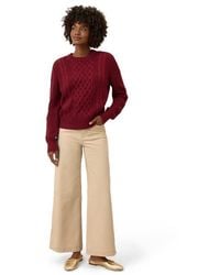 Pact - Organic Cotton Cable Knit Crew Sweater - Lyst