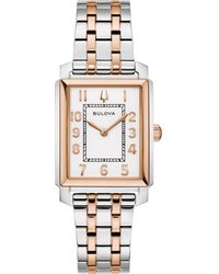 Bulova - Sutton Rectangular Bracelet Watch, 25Mm X 37Mm - Lyst