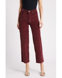 FRAME - Le Sleek Corduroy Ankle Straight Leg Pants - Lyst
