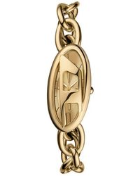 DIESEL - D-Era Oval Goldtone Bracelet Watch, 39Mm X 19Mm - Lyst