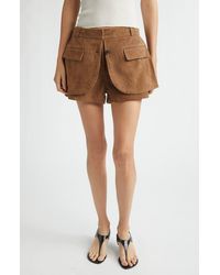 Monse - Jacket Hem Suede Shorts - Lyst