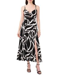 Halogen® - Printed Cutout Tie Back Maxi Sundress - Lyst