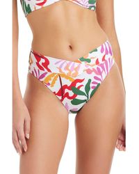 Sanctuary - Abstract Print High Leg Bikini Bottoms - Lyst