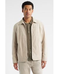 Nordstrom - Suede Zip Front Jacket - Lyst