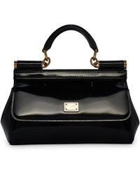 Dolce & Gabbana - Small Sicily East/west Patent Leather Handbag - Lyst