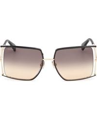 Max Mara - 68Mm Gradient Oversize Rectangular Sunglasses - Lyst