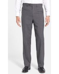 Berle - Self Sizer Waist Plain Weave Flat Front Washable Trousers - Lyst