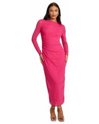 Quiz - Mesh Hotfix Maxi Dress - Lyst
