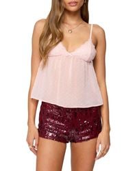 Edikted - Clip Dot Chiffon Top - Lyst
