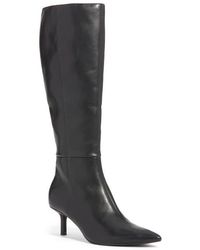 Open Edit - Elara Pointed Toe Knee High Boot - Lyst