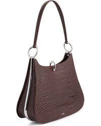Rabanne - The Large Ring Croc Embossed Leather Shoulder Bag - Lyst