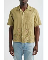 Corridor NYC - Augusta Embroidered Short Sleeve Shirt - Lyst