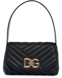 Dolce & Gabbana - Lop Dg Logo Quilted Leather Shoulder Bag - Lyst