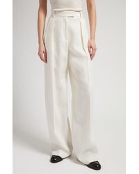 The Row - Tonnie Tailored Linen Pants - Lyst