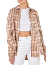 Grey Lab - Plaid Sequin Button-Up Shirt - Lyst