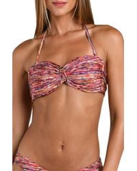 Sunshine 79 - Shimmer Ripple Twist Bandeau Bikini Top - Lyst
