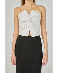 Endless Rose - Twist Knot Cropped Tube Top - Lyst