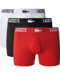 Lacoste - Core Essentials Assorted 3-Pack Stretch Cotton Boxer Briefs - Lyst