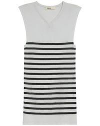 KHAITE - Renato Rib Merino Wool Blend Sleeveless Sweater - Lyst