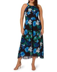 Adrianna Papell - Floral Maxi Jumpsuit - Lyst