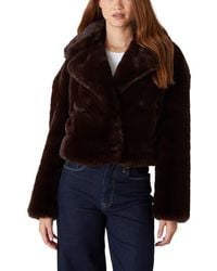 Blank NYC - Crop Faux Fur Jacket - Lyst