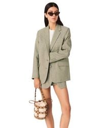 Maje - Linen Blend Suit Jacket - Lyst