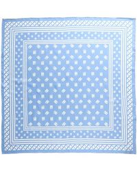 Dolce & Gabbana - Dg Logo Print Silk Square Scarf - Lyst
