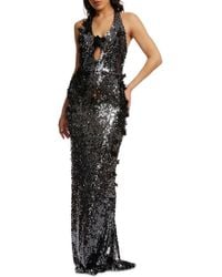Dress the Population - Priscilla Sequin Halter Gown - Lyst