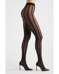 Nordstrom - Vertical Stripe Sheer Tights - Lyst
