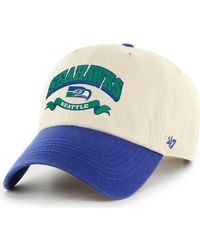'47 - Royal Seattle Seahawks Two-Tone Clean Up Adjustable Hat - Lyst