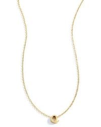 Mint & Lily - Tiny Script Initial Necklace - Lyst